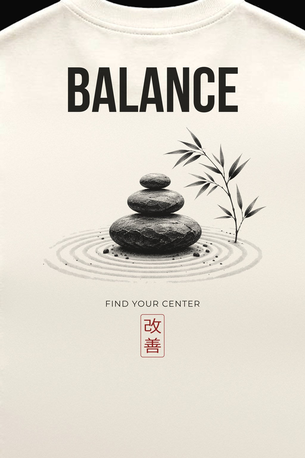 Camiseta Balance, estampado de la espalda