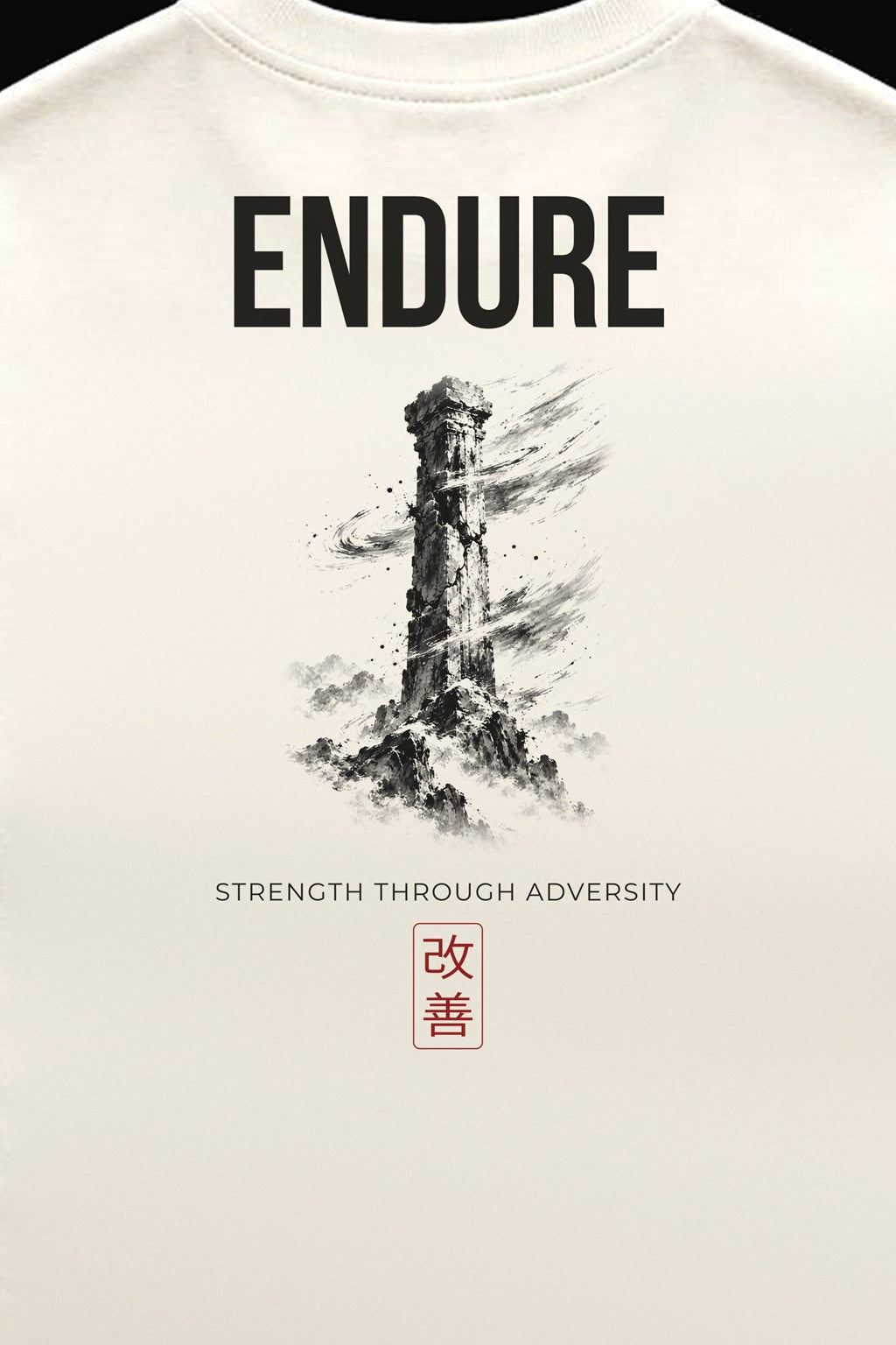 Camiseta Endure, estampado de la espalda