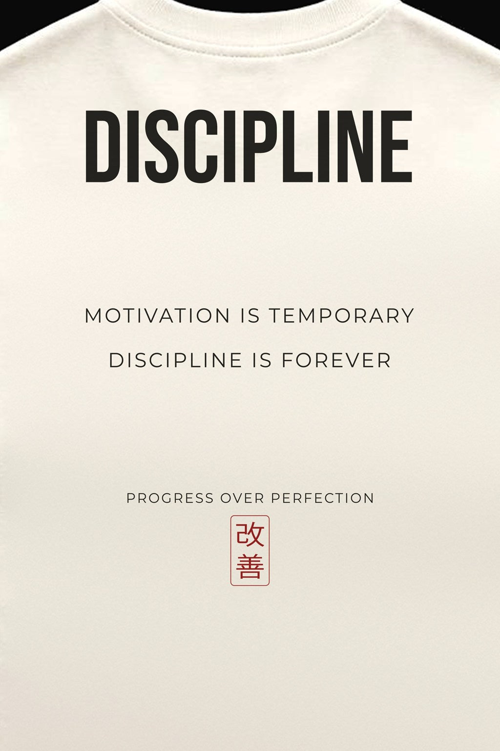 Camiseta Discipline, estampado de la espalda
