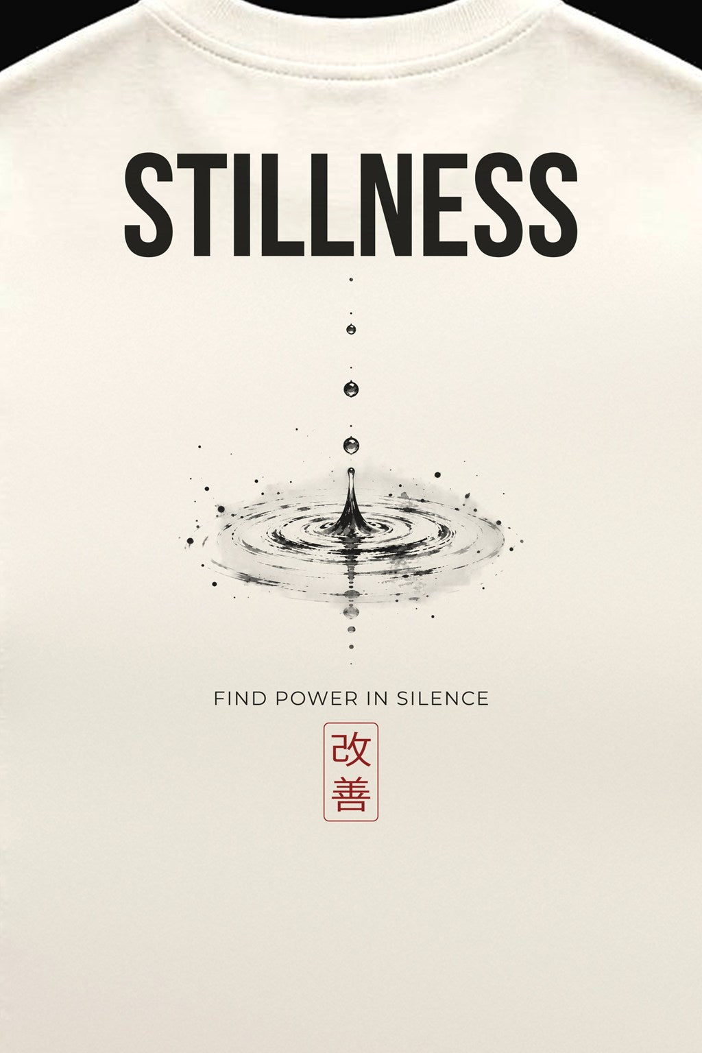Camiseta Stillness, estampado de la espalda