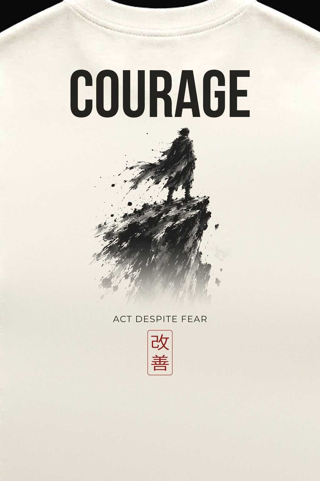 Camiseta Courage, estampado de la espalda